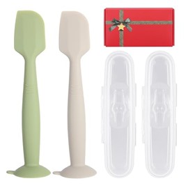 Baby Diaper Cream Spatula with Case,2 Large Diaper Spatula with 2 Travel Case 1 Gift Box,Soft Butt Paste Spatula Baby Butt Spatula,Diaper Cream Applic