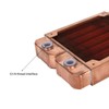 Water Cooling Radiator Red Copper 7mm Round Pipe G1/4 Thread