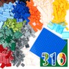 310 Pieces Classic Bricks Parts Pack, 2 Stackable Base Plates