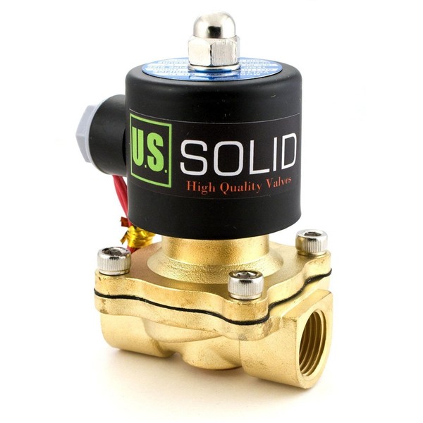 1/2" Brass Electric Solenoid Valve110VAC VITON SEAL N.C. (Air, Gas, Fuel...)