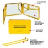 Self Cut System Gold Plated 3 Way Mirror with Lights