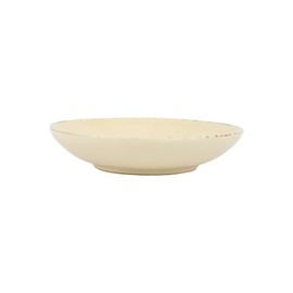Vietri Cucina Fresca Pasta Bowl Handmade in Italy Elegant Durable Terra Cotta Earthenware Dish Server - 9 Inch Cream