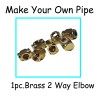 1 Pc. 2 Way Elbow Brass Pipe Parts Make Your Own BOGO Buy 2 Get 1 Free