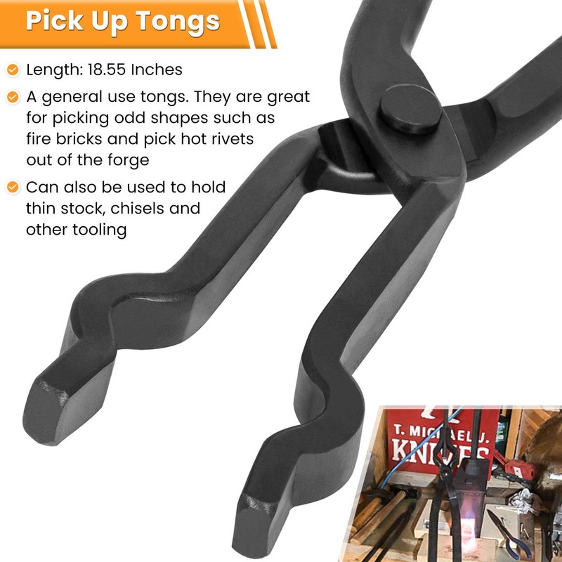 Beginner Blacksmith Tongs Knife Making Tong Set Bladesmith Forge Tong