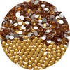 NCB 288pcs Flatback Round Glass Nail Art Rhinestones Crystal for