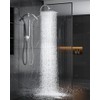 All Metal Dual Shower Heads Combo with Curved Extension Arm,