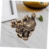 Mobestech Retro Copper Dragon Turtle Figurine Desktop Decor Unique Metal