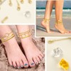 Henoyso 25 Pcs Gold Ankle Bracelets for Women Gold Cuban