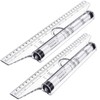 Frienda 2 Pieces Plastic Measuring Rolling Ruler Drawing Parallel Multifunctional