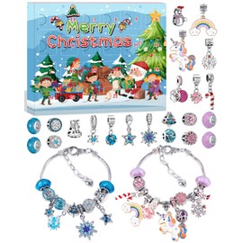 Jewellery Girls Advent Calendar 2024 Kids: Charm Jewellery Bracelet Making Kit Unicorn Gifts for Girls Advent Calendar, Christmas Stocking Fillers Kids Girls Presents for 5 6 7 8+ Year Old Girls Gifts