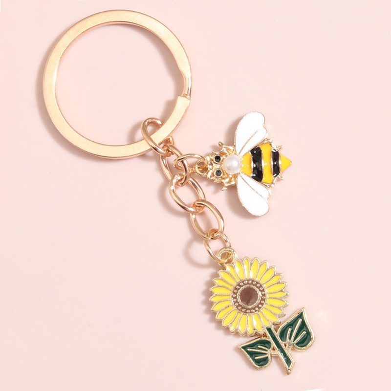 2 Pieces Sunflower Keychains, Creative Keychains, Flower Keychains, Women's Keychains,