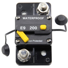 ZOOKOTO 200 Amp Circuit Breaker, Marine Trolling Motors Boat ATV Manual Power Fuse Rest, Waterproof (200A) 12V-48VDC