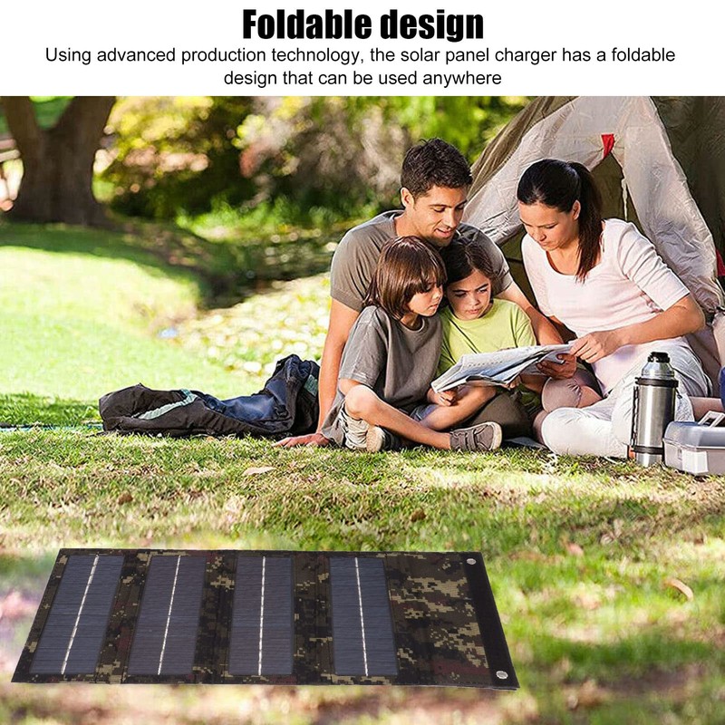 Portable 40W Solar Panel Charger for Outdoor Camping Hiking, Foldable