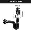 BDHYYM Siphon Sink Drain Pipe, Drain Fitting, Sink, Flexible Drain