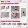 24PCS Reusable Fake Nails - Pressed Nails, Minimally Short, Sticky
