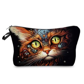 Livel lhood Colorful Cat Makeup Bag Cute Small Organizer Zipper Pouch Colorful Cat Coametic Bag Birthday Present for Women Friends -4, hzz16281