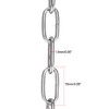 sourcing map Stainless Steel 304 Hardened Proof Coil Chain 4m