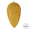 Vickerman 7" Honey Gold Matte Glitter Pinecone Christmas Ornament. Includes