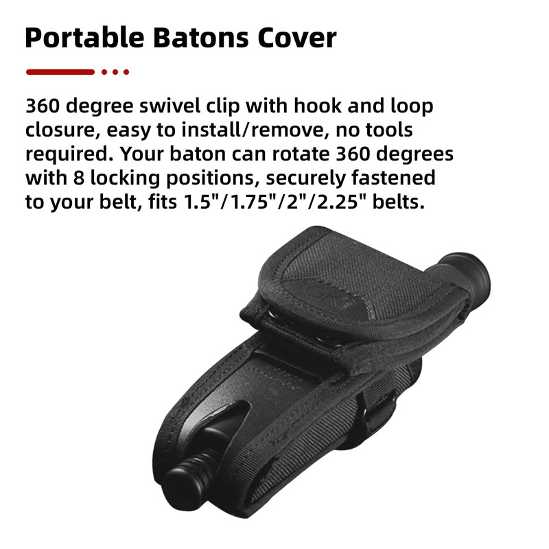 YHZNAGEM Baton Holder Tactical Quick Draw Stick Holster 360 Degree