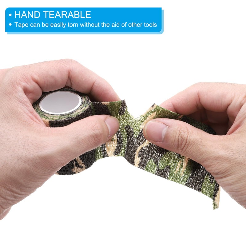 PATIKIL 2in x 14.76ft Camo Tape Wrap, 4 Rolls of