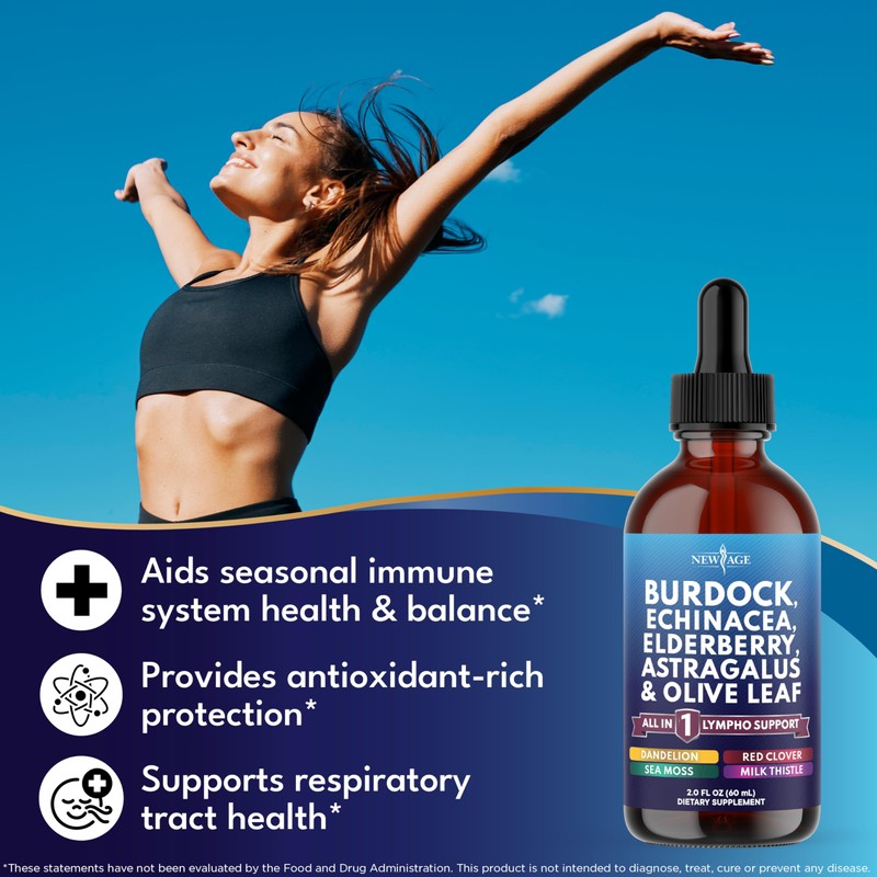 NEW AGE Lymphatic Drainage Supplement - Burdock Lymphatic Support Drops