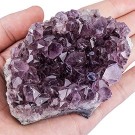 KYEYGWO KYEYGWO Natrlichen Amethyst Drusensegment Rohstck, Unregelm??ige Naturstck Dekorative Steine Drusenstck, Reiki Heilung Kristall Cluster Specimen Edelstein Fengshui Ornamente
