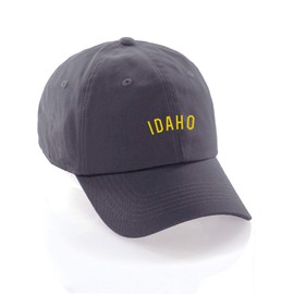 Daxton USA Cities Baseball Dad Hat Cap Cotton Unstructure Low Profile Strapback - Idaho Charcoal Gold