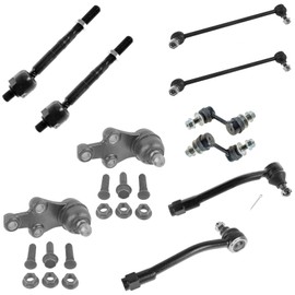 TRQ Front and Rear Steering & Suspension Kit Ball Joint Sway Bar Stabilizer Link Tie Rod Compatible with 2007-2008 Hyundai Entourage 2006-2014 Kia Sedona