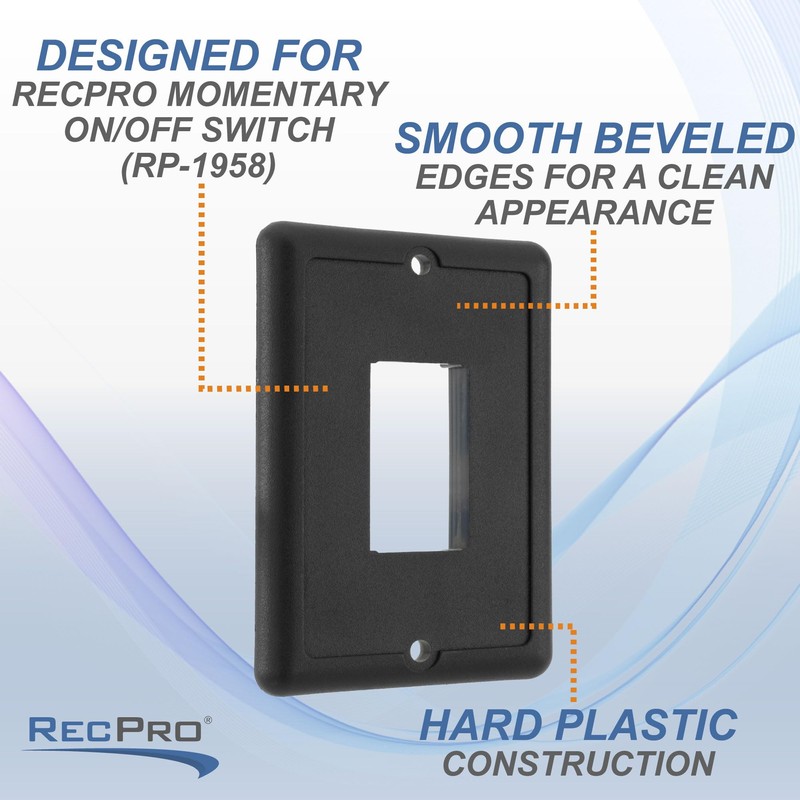 RecPro RV Mounting Plate Cover for Momentary On/Off/On Switches |