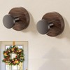 Enjoyment 2-Pack no Need for Drilling Walnut Wood Hook， for