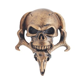 Sakali Specail Skull with Beard Car Gear Stick Shift Shifter Knob Universal fit for Most Manual Transmission or Automatic Transmission Without Lock Button(Copper)