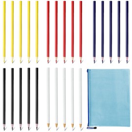 HJJMN Pack of 25 Dressmaking Chalk Pens, Dark, Tailor's Chalk Pen, Water Soluble, Fabric Chalk Pen for Embroidery, Sewing Notes, Crafts