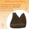 Full Shine Brown Tape in Hair Extensions 24 Inch Long