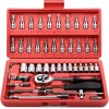Egofine 46 Pieces 1/4 inch Drive Socket Ratchet Wrench Set,