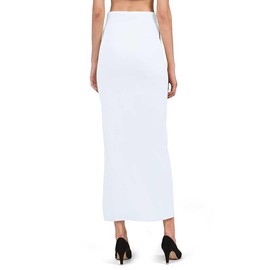 Stylesindia Stretchable Saree Shapewear Petticoat for Women, Cotton Blended,Petticoat,Skirts for Women,Shape Wear Dress, White, One Size