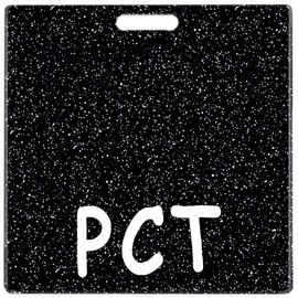 Abamilaka Glitter Black PCT Badge Buddy Acrylic Bling Badge Reel Card Nurse Gifts Coworker Nursing Accessories Card Badge Buddies Holder Horizontal ID Name Cards Identification Tags