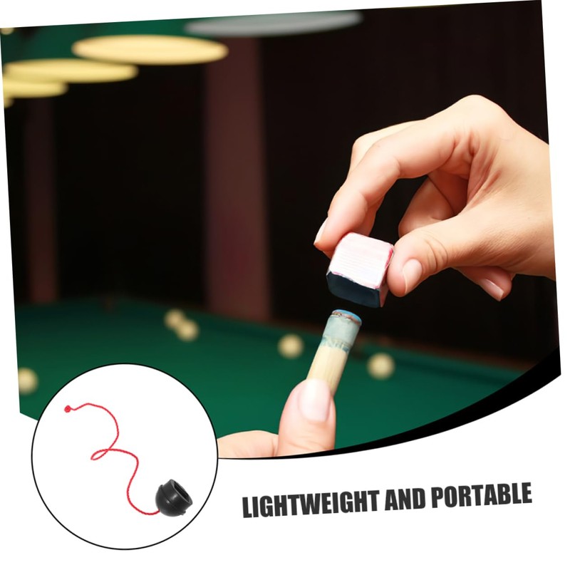 BESPORTBLE Billiards Pool Chalk Holder with Mini Tip Case Rubber