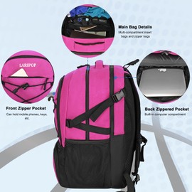 LARIPOP Gifts for Men,Basketball Backpack-Large Basketball Bag with Shoe Compartment and Ball Holder,Water Resistant for Sport Training Equipment Fits Soccer,Volleyball,Gym,Travel Gifts