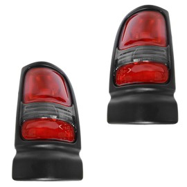 TRQ Driver & Passenger Side Rear Tail Lights Set Compatible with 1994-2001 Dodge Ram 1500 1994-2002 Ram 2500 Ram 3500 CH2800122 CH2801122