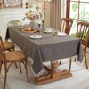 meioro Rectangular Tablecloth, Water-Resistant with Lotus Effect, Tassel Tablecloth Polyester