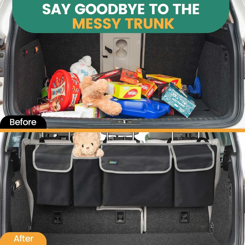 JOYSKY Car Trunk Organizer for SUV, Backseat Hanging Trunk Organizer