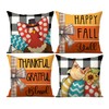 FUYUCHEN Happy Fall Thanksgiving Pillow Covers 18x18 Inch Turkey Cardinal