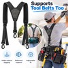 Y-Shaped Adjustable Tool Belt Suspenders for Men, Heavy Duty Work