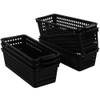 Begale 6 Pack Slim Plastic Storage Baskets, Plastic Small Cupboard