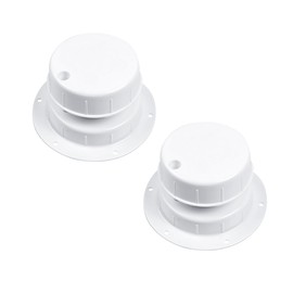 TSUGAMI RV Plumbing Vent Caps, 2 Pcs RV Roof Vent Cover Replacement for 1 to 2 3/8 Inch Pipe, Sewer Vent Cover Caps Kit for RV Trailer Camper Motorhome, White Plastic Roof Cover Car Accessories