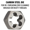 Drill America 3/4" Carbon Steel British Taper Pipe Hex Die,
