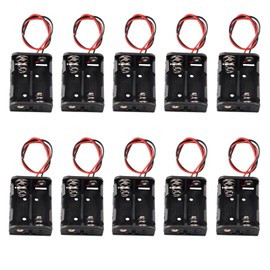 hrsyyl 10pcs 23A Battery Holder 2× 12V A23 Battery Case Holder Box 24V A23 Battery Holder Spring Clip Case with Wire