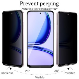 KAREEN [2 Pack] Privacy Screen Protector for Motorola Moto G Stylus 5G (2024) Anti Spy Private Tempered Glass, Anti-Scratch, Bubble Free