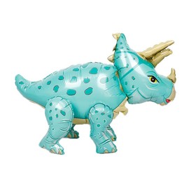 Large 3D Walking Dinosaur Foil Balloons, 36inch Triceratops Foil Balloons Children 's Animal Toys Birthday Party Decoration Blue