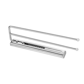 Gedotec Design towel Rail Bathroom and Kitchen Cabinet Pull-Out towel Holder – Selena | Polished Chrome | 2-Arm Tea Holder – 1 Piece